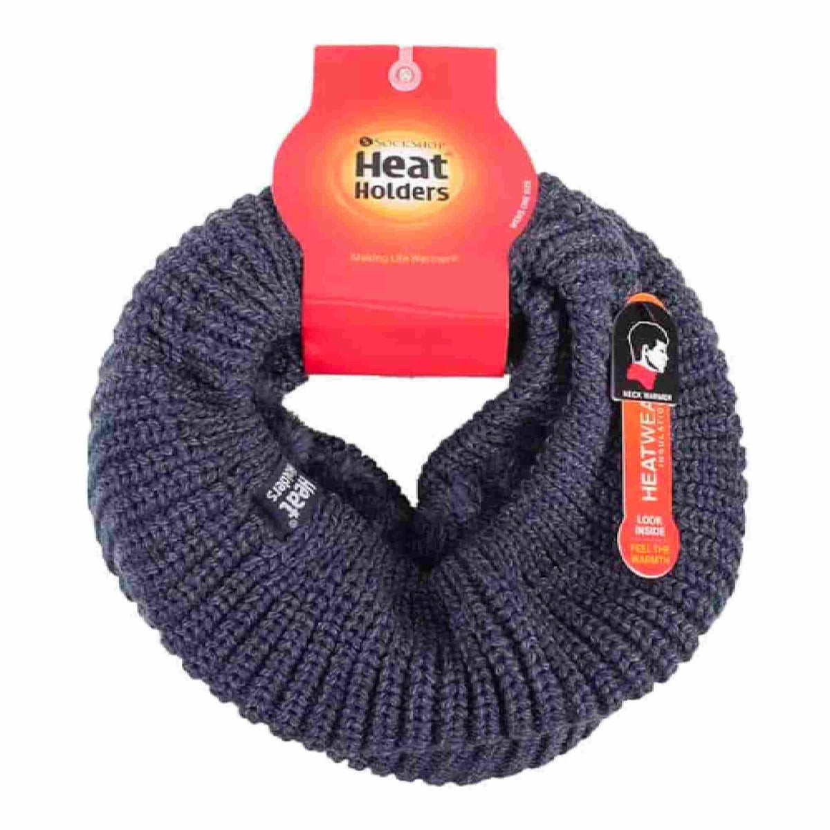 Mens Winter Warm Fleece Lined Chunky Knit Thermal Neck Warmer