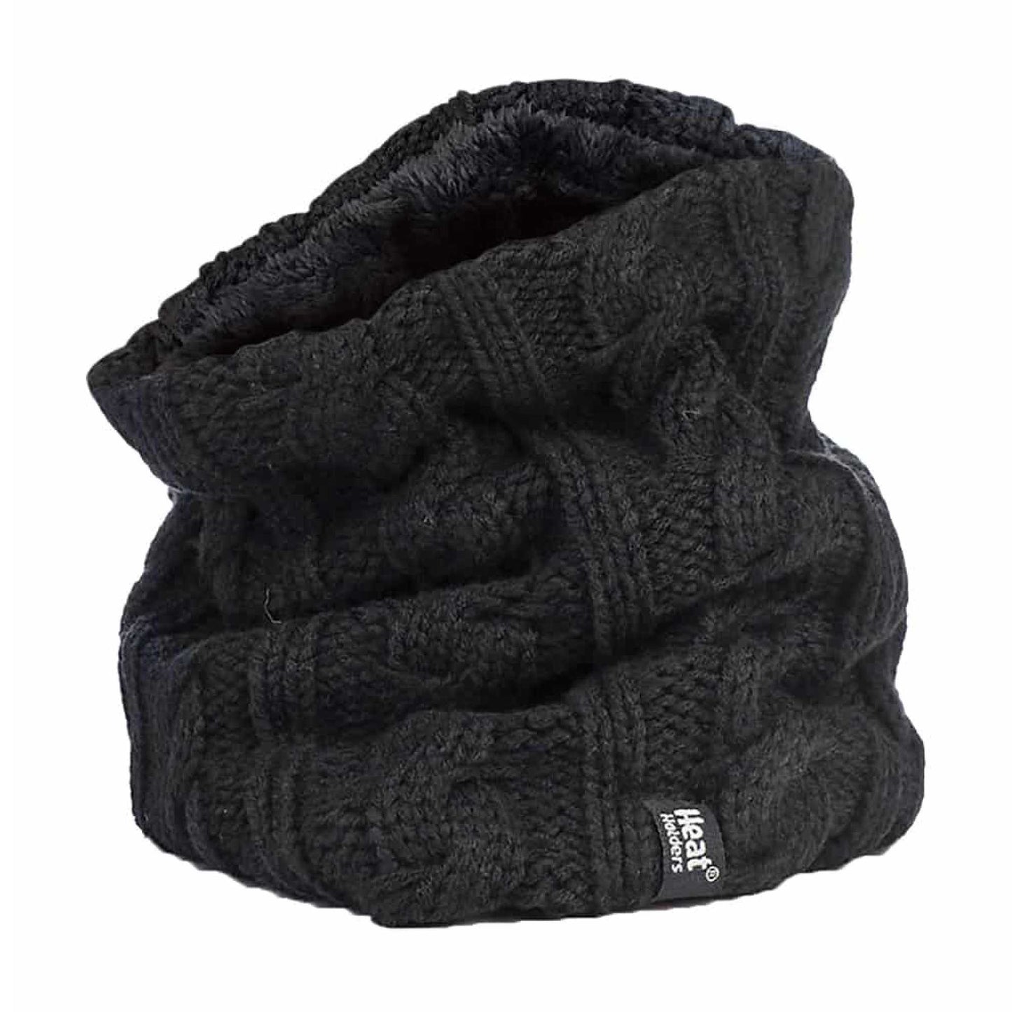 Ladies Cable Knit Winter Fleece Lined Thermal Neck Warmer
