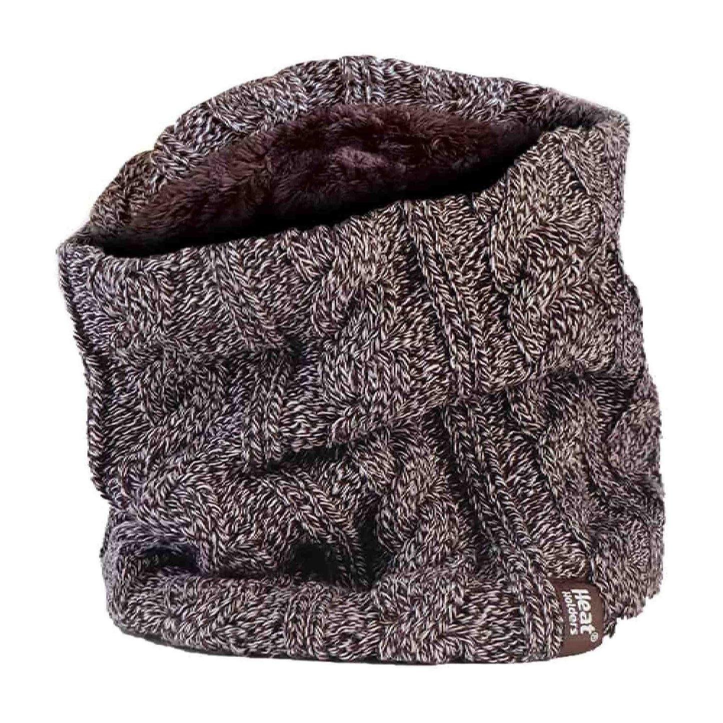 Ladies Cable Knit Winter Fleece Lined Thermal Neck Warmer