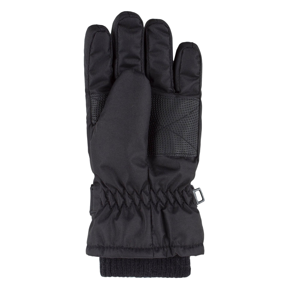 Childrens Black Winter Fleece Lined Waterproof Thermal Snow Ski Gloves