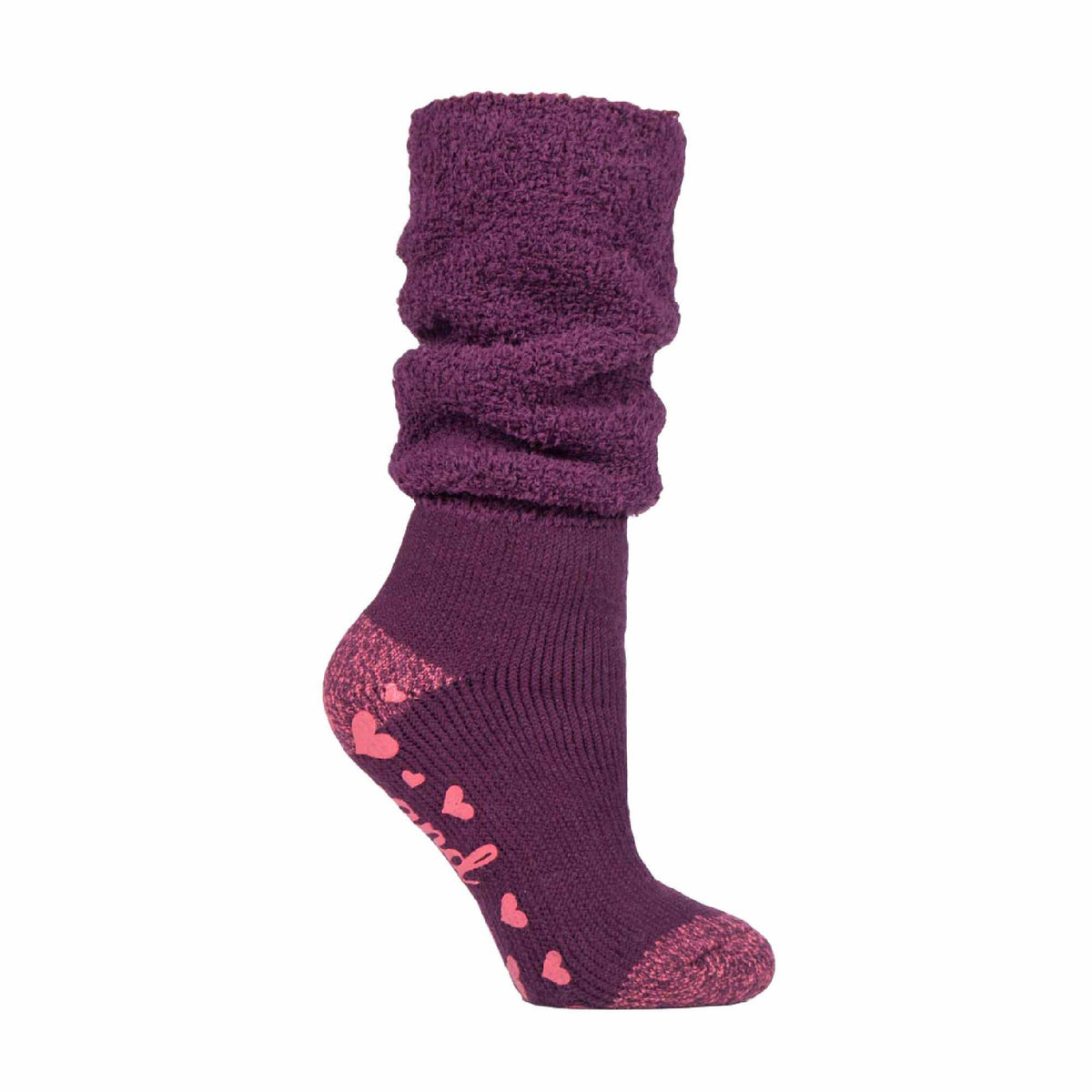 Ladies Fluffy Slouch Top Non Slip Thermal Bed Socks