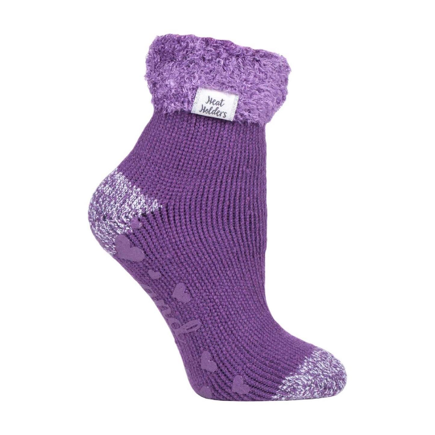 Ladies Non Slip Thermal Low Cut Ankle Slipper Bed Socks with Grips