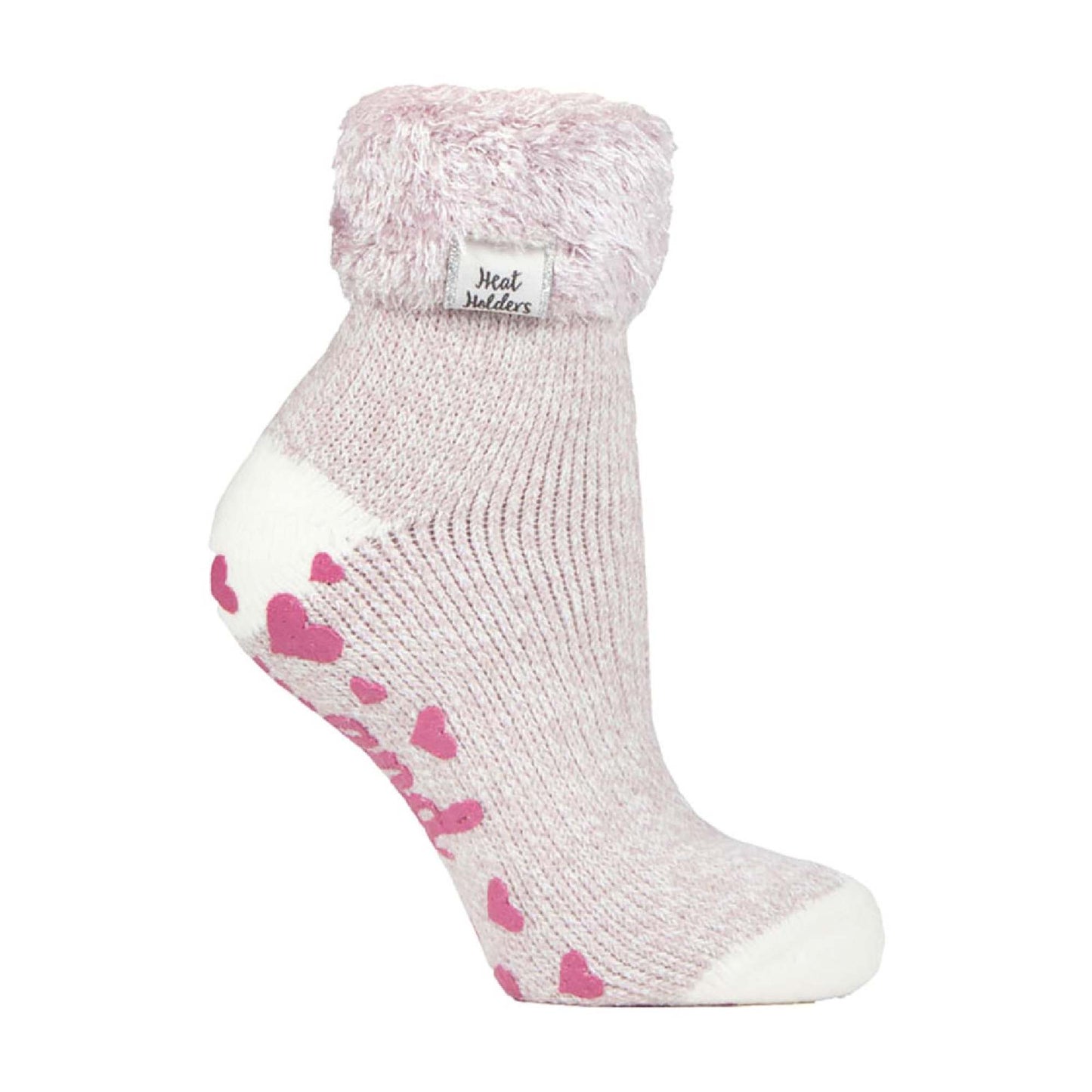 Ladies Non Slip Thermal Low Cut Ankle Slipper Bed Socks with Grips
