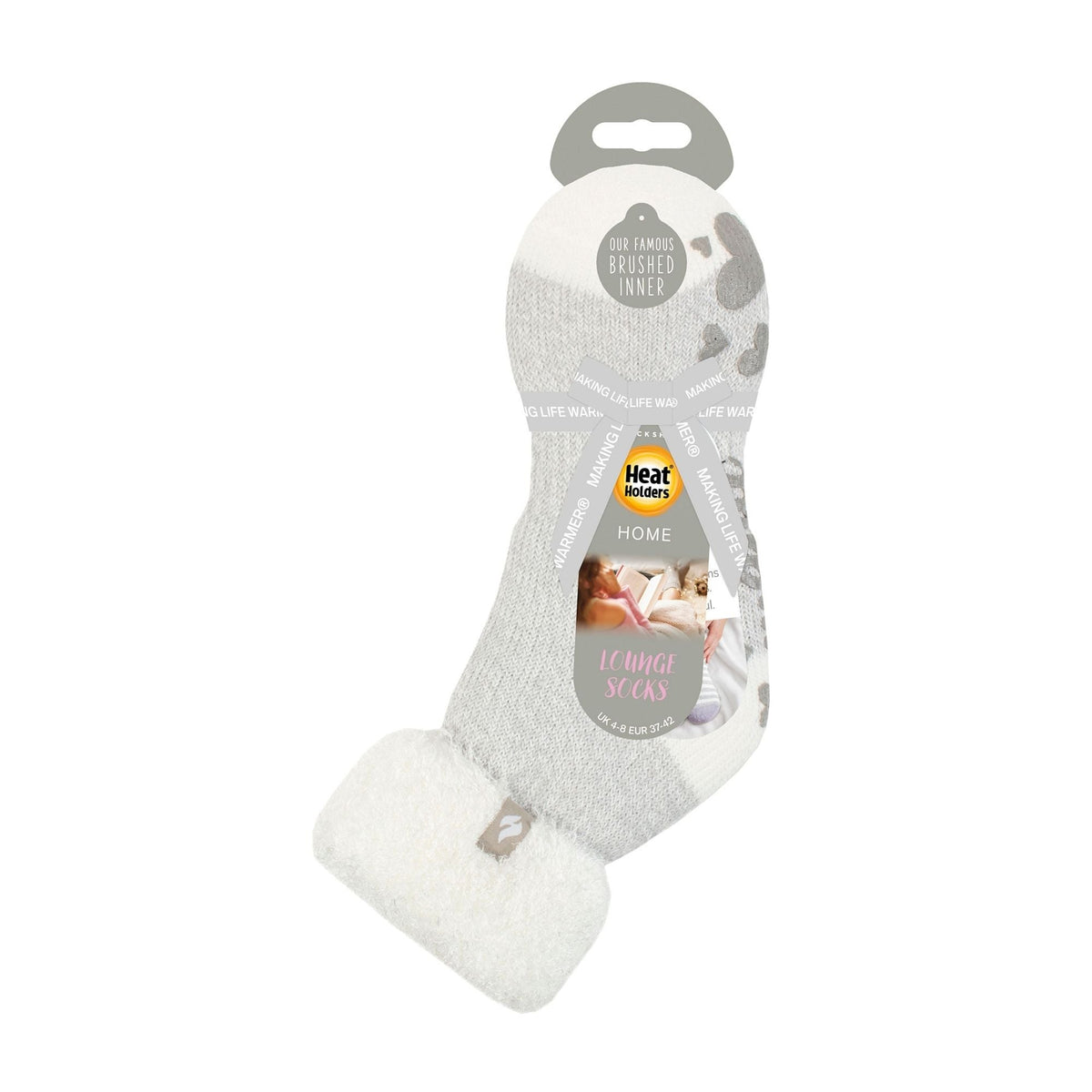 Ladies Ribbed Cuff Thermal Bed Socks for Lounging Around