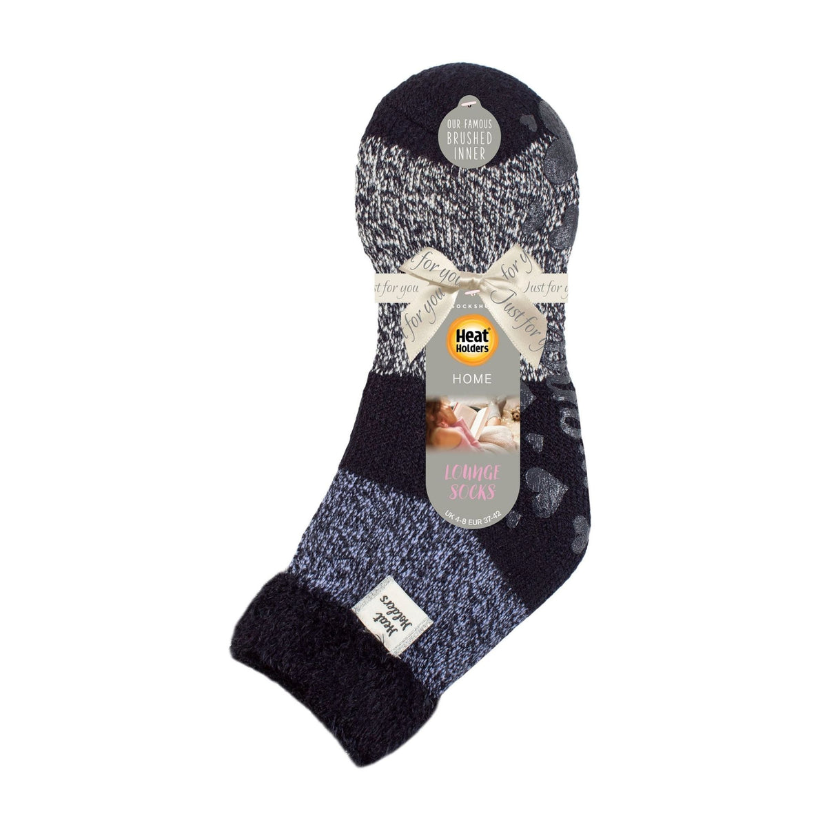 Ladies Cuddly Fluffy Sliper Bed Socks with Feather Top