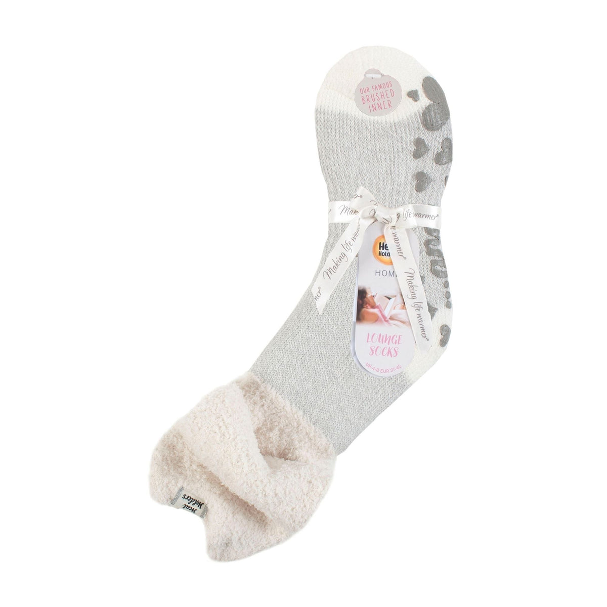 Ladies Fluffy Slouch Top Non Slip Thermal Bed Socks