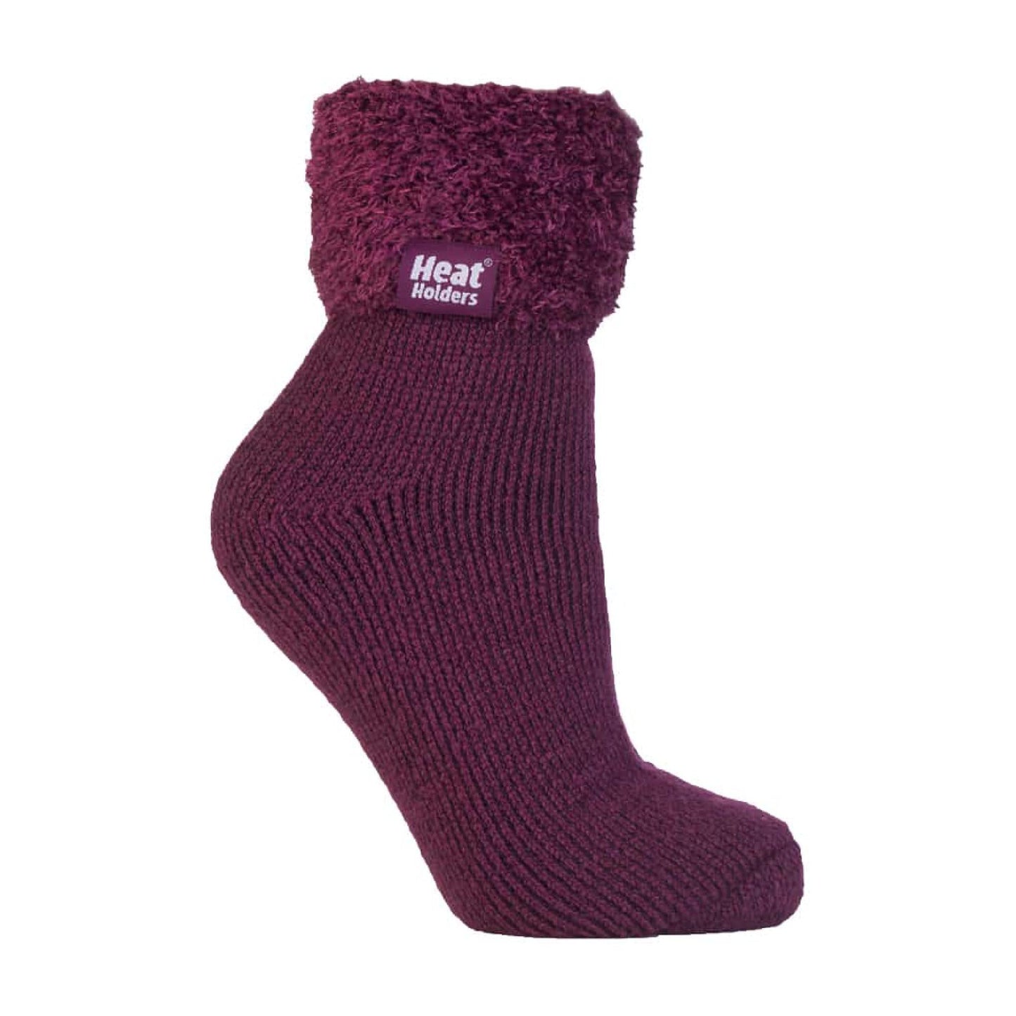 Ladies Non Slip Thermal Low Cut Ankle Slipper Bed Socks with Grips
