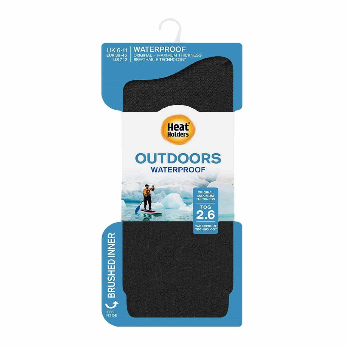 Mens & Ladies Black Thermal Waterproof Socks with Fleece Lining