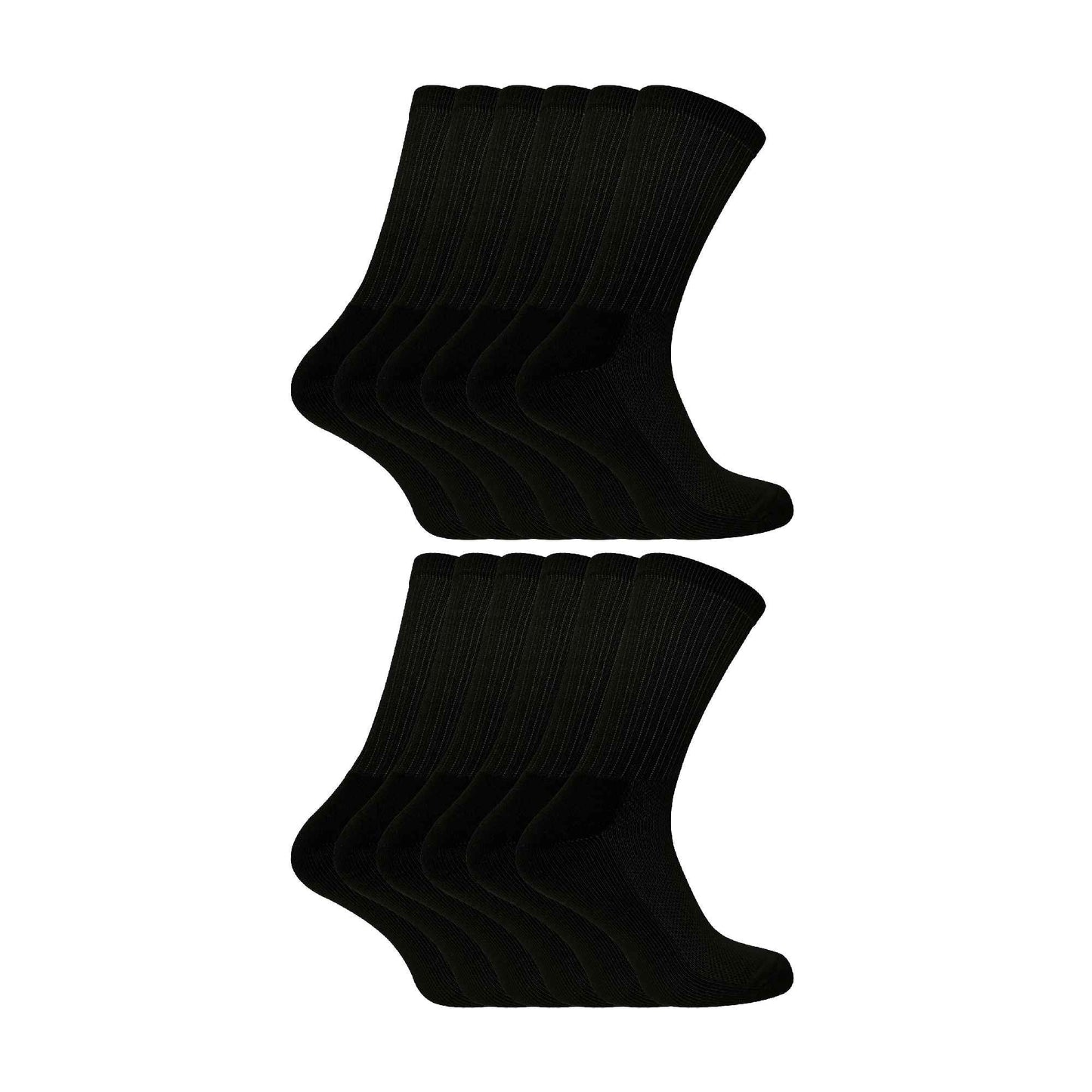 12 Pack Kids Soft Breathable Bamboo Sport Crew Socks