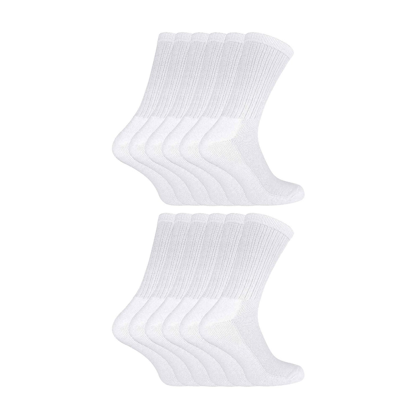 12 Pack Kids Soft Breathable Bamboo Sport Crew Socks