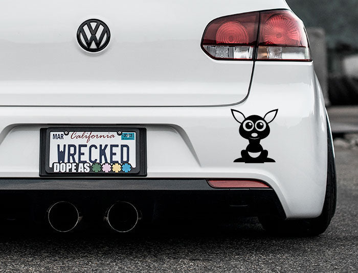 Adorable Kangaroo Bumper Car Sticker