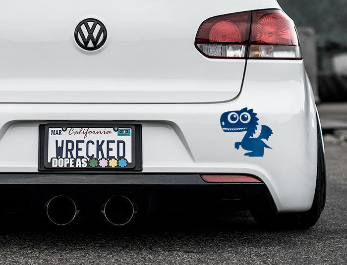 Adorable Dragon Bumper Car Sticker