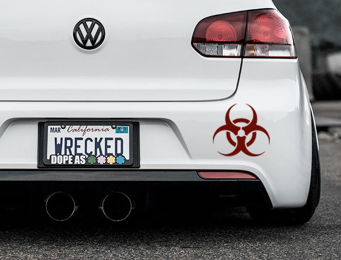 Biohazard Bumper Car Sticker