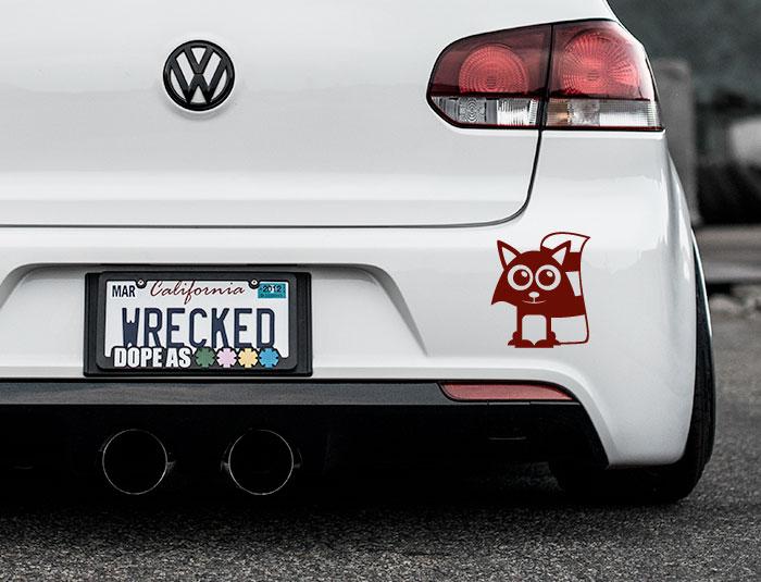 Adorable Raccoon Bumper Car Sticker