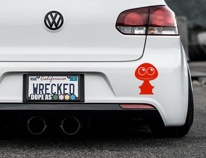 Adorable Alien Bumper Car Sticker