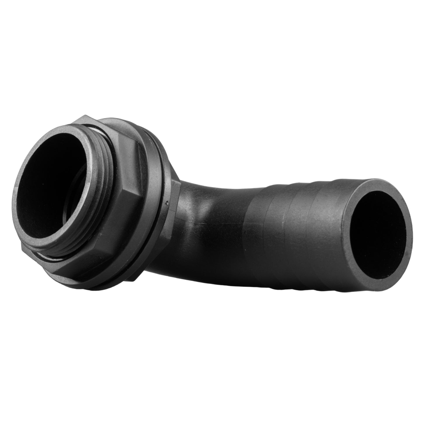 Tank Connector 90 Degree With Washer and Nut 1.5inBSPM - 1.5in Barb