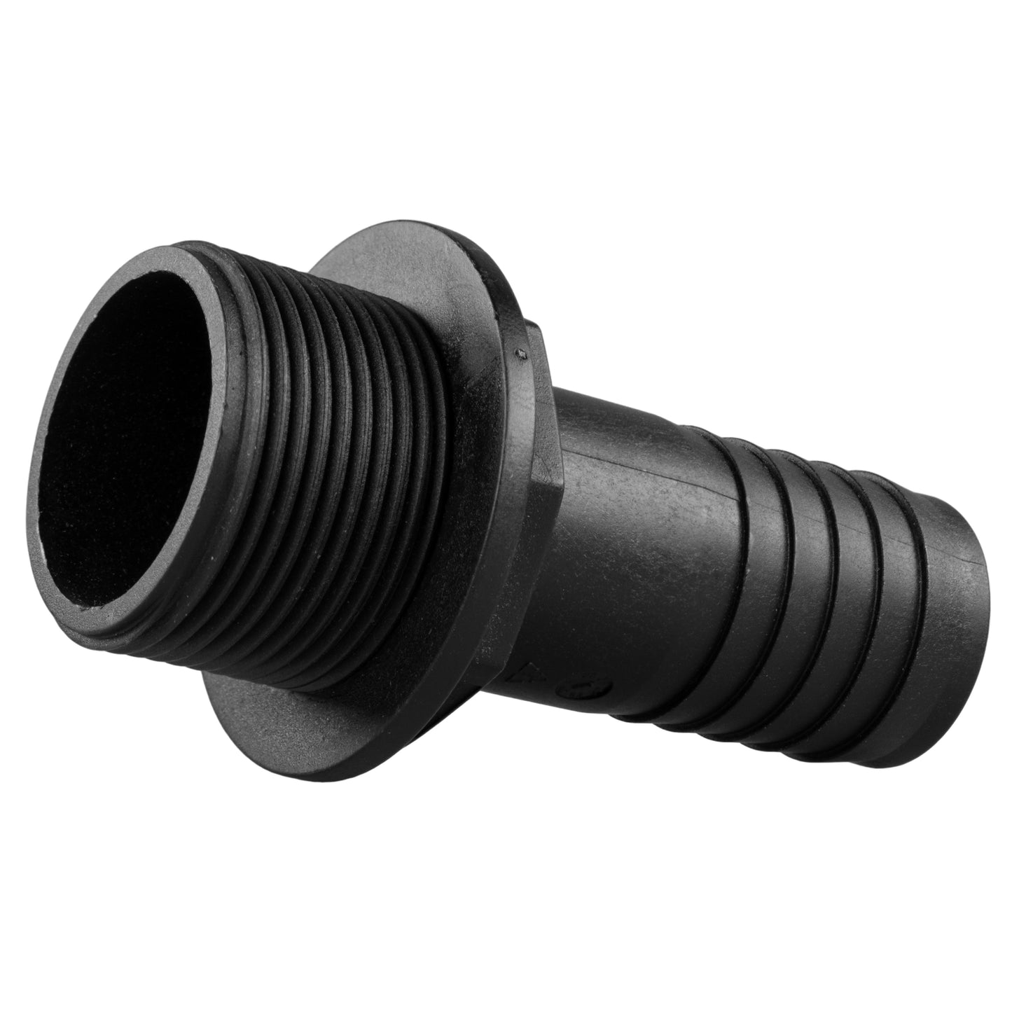 Tank Connector with Washer and Nut 1/2in BSPM - 1/2in Barb and Drill Bit