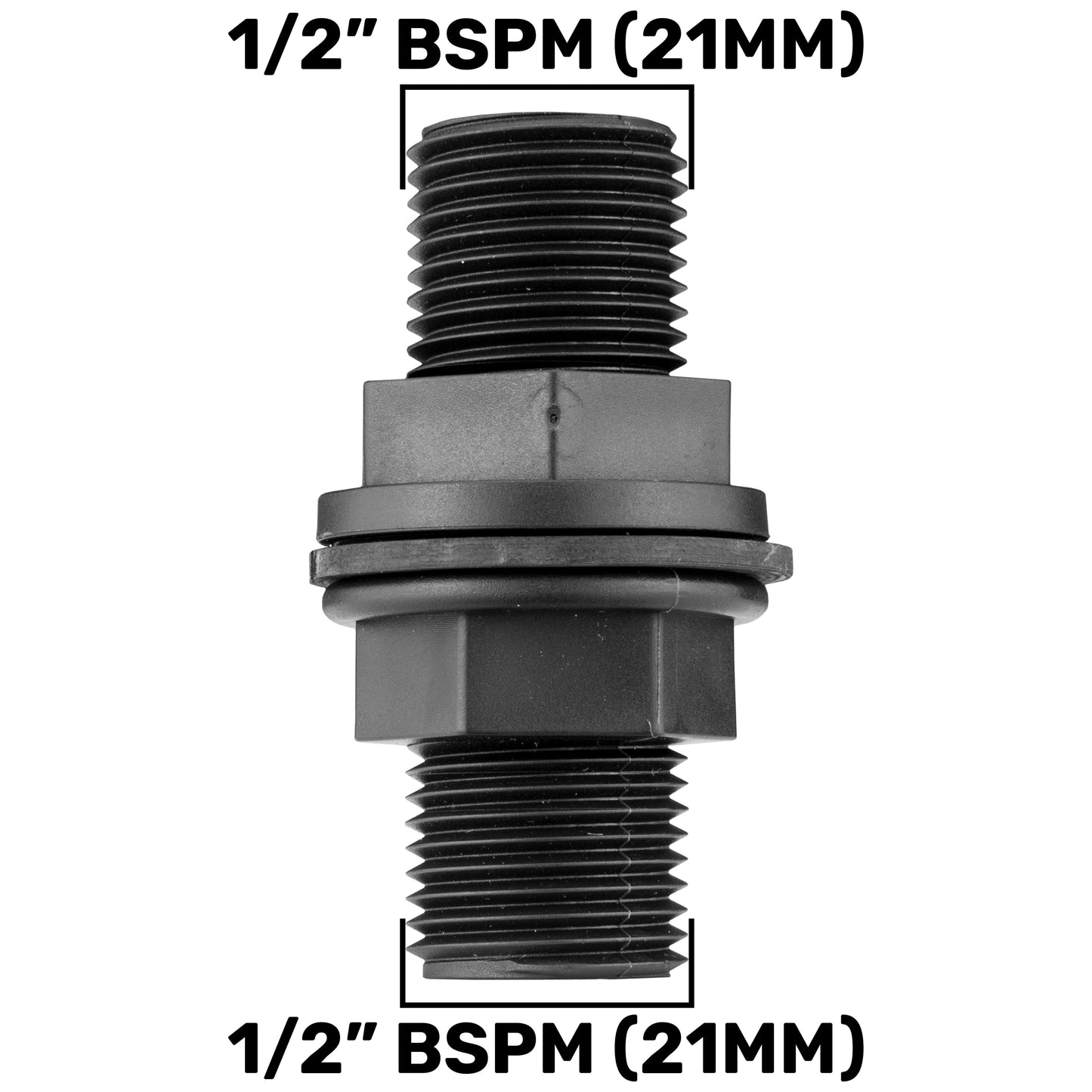 Water Butt Kit 1/2 BSP with Lever Valve and 13mm Brass Barb for Garden Hose Pipe
