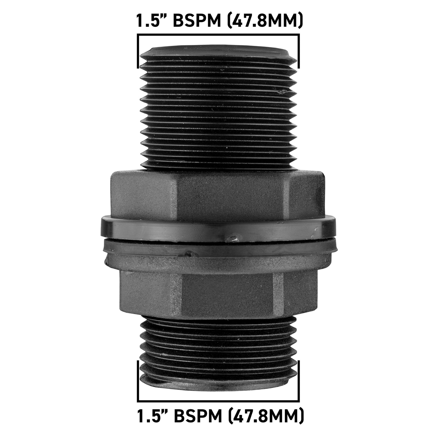 Tank Connector with Washer 1.5in BSPM Hose Connector Set DIY Workshop Accessory