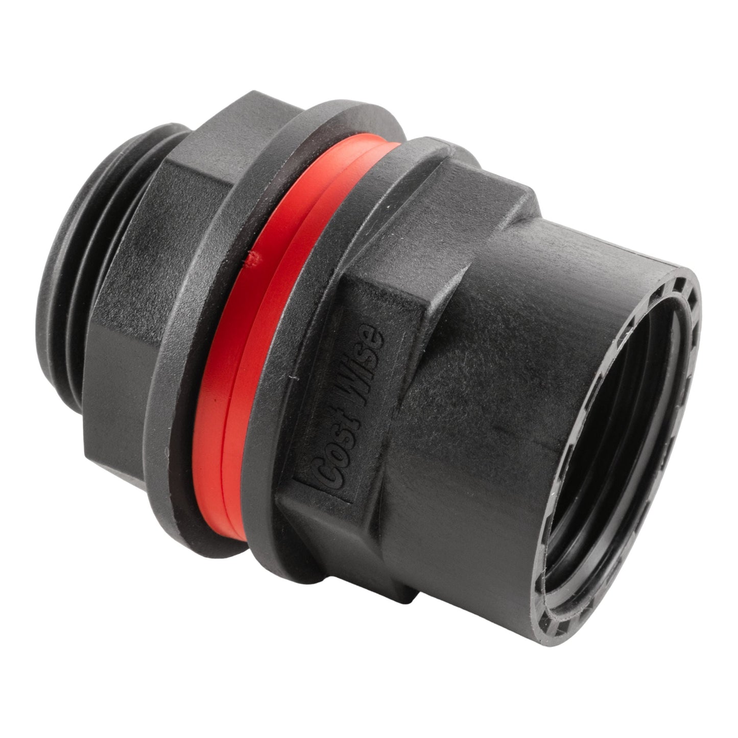 Water Butt 1in BSP Male With Female Outlet and Drill Bit for MDPE Pipe Connector