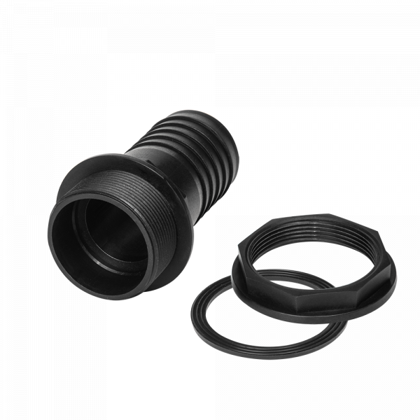 Tank Connector with Washer and Nut 1/2in BSPM - 1/2in Barb and Drill Bit