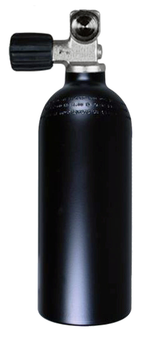 BTS 0.85 Litre 230 Bar Black Luxfer Aluminium Cylinder with Male DIN Valve S16116505