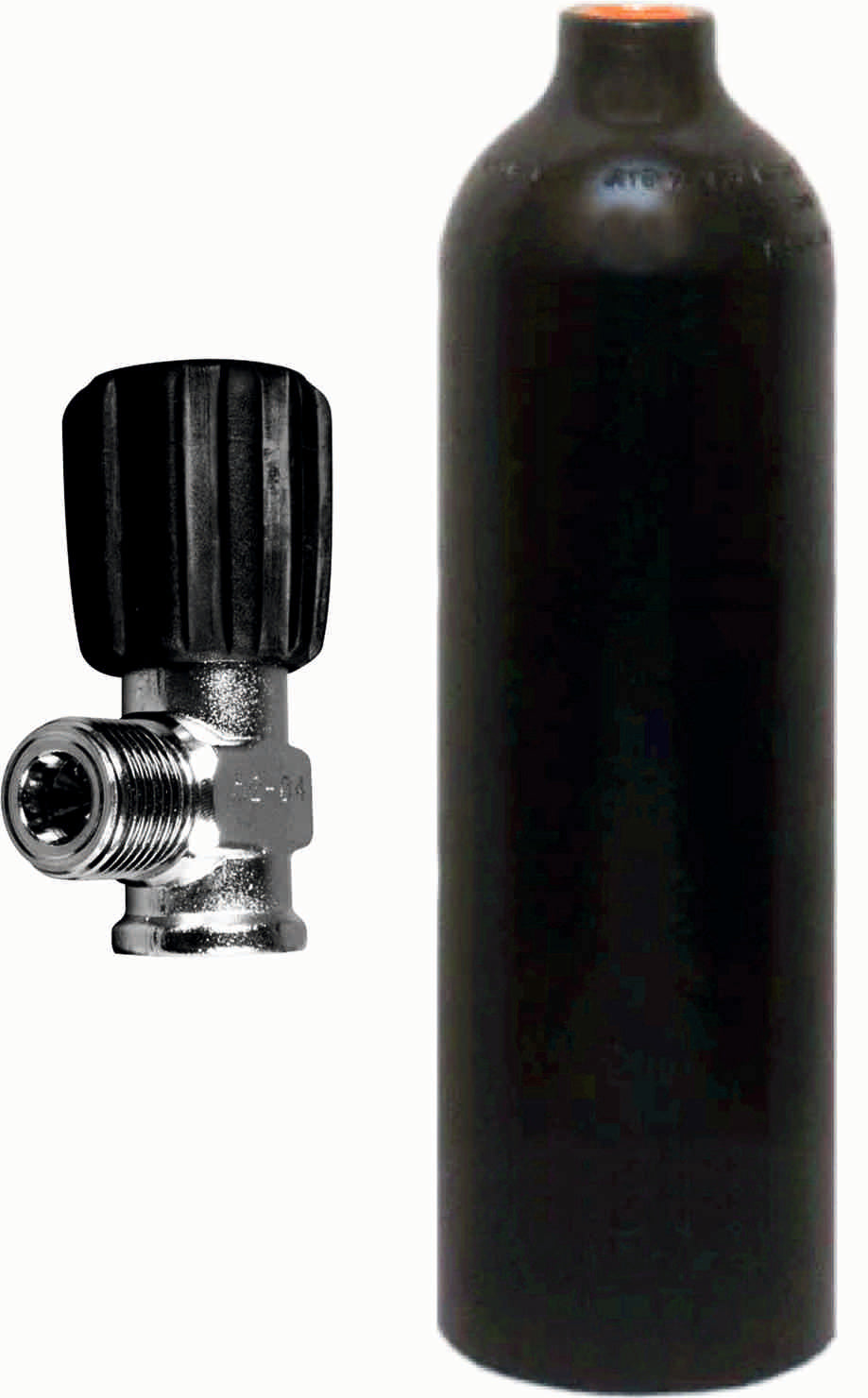 BTS 1.5 Litre 230 Bar Black Luxfer Aluminium Cylinder with Inert Gas Valve S16116678