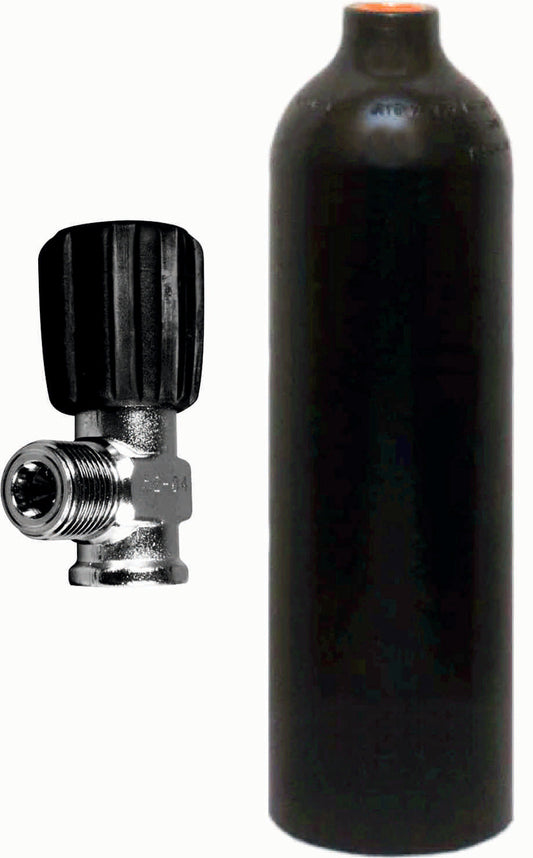 BTS 1.5 Litre 230 Bar Black Luxfer Aluminium Cylinder with Inert Gas Valve S16116678
