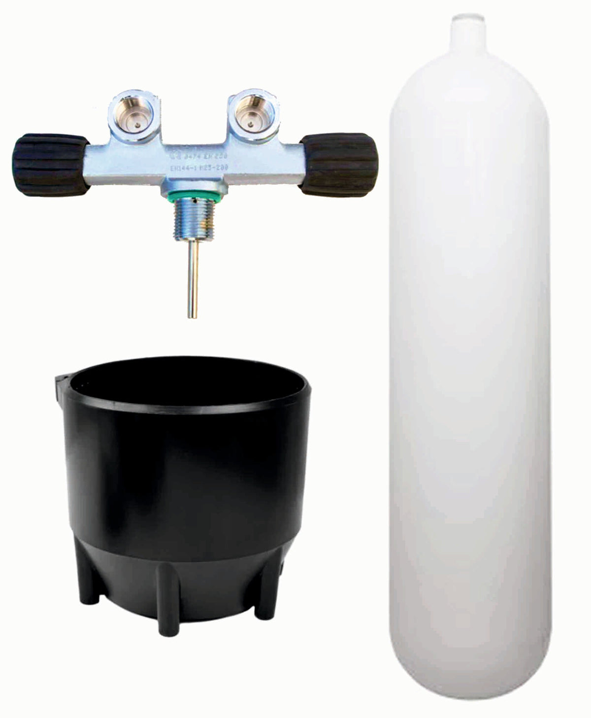 BTS 12 Litre 232 Bar Tall Cylinder with Twin Outlet DIN Valve S16116614