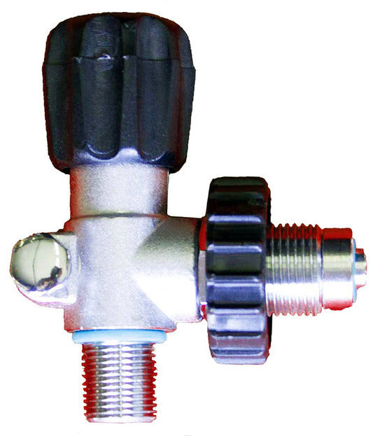 BTS M18 300 Bar Male DIN Outlet Cylinder Valve with Purge Valve A16310642