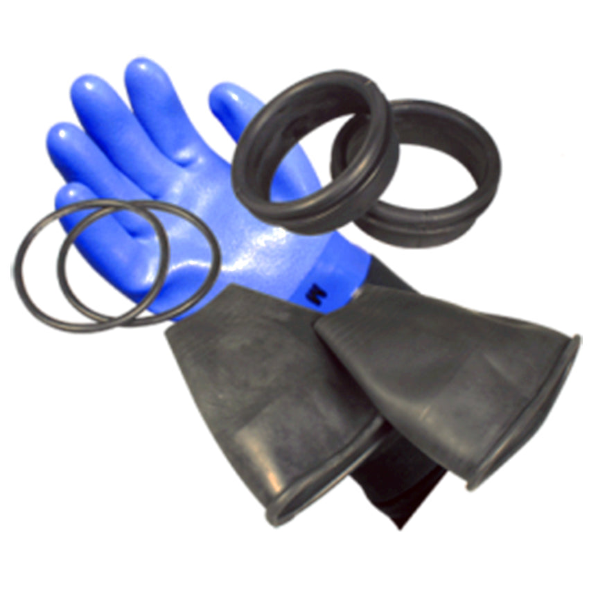 BTS Nordic Blue Complete Dry Gloves with Ring System Size M 0916801 M