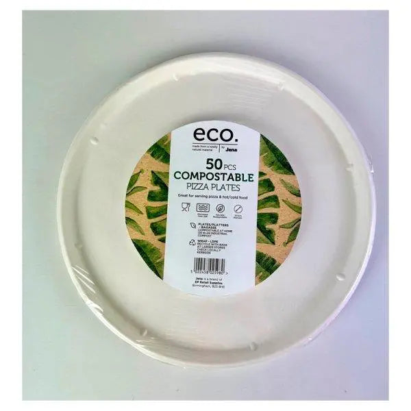 Bagasse Pizza Plates 32.5cm 50Pcs