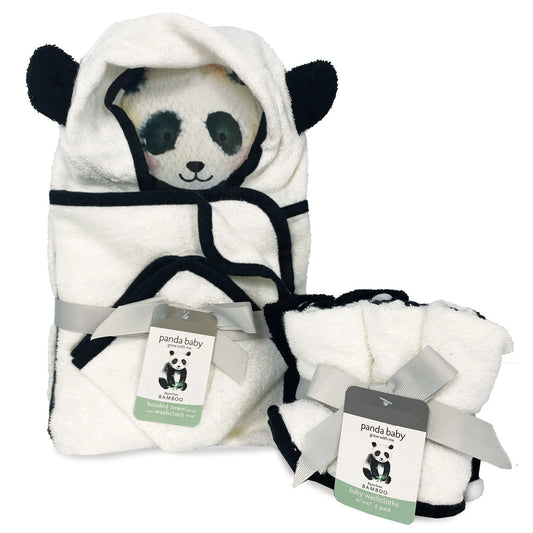 Bamboo Panda Baby Bath Essentials (Set of 8)