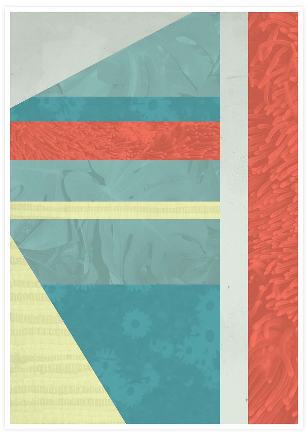 Beach Hut Geometric Art Wall Print