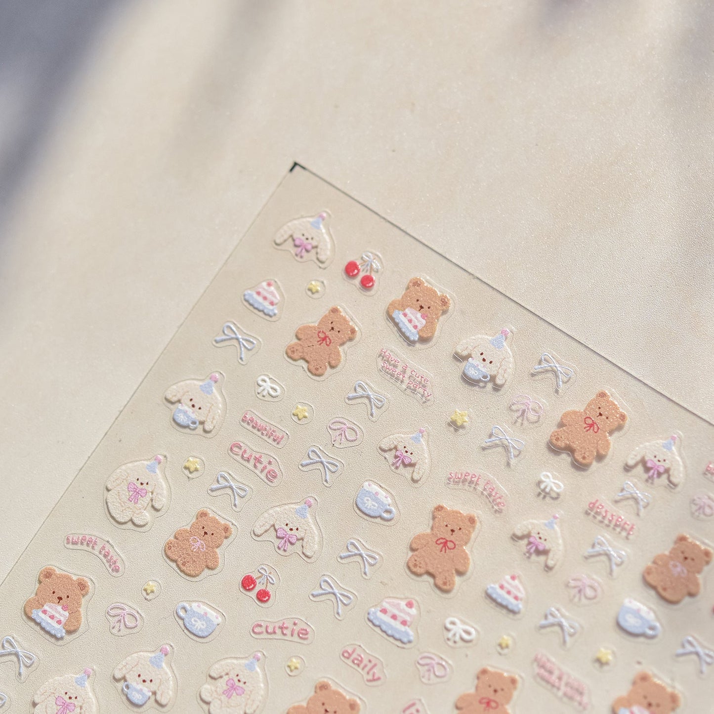 Hello Claws | Kitty And Bear Nail Deco Sticker
