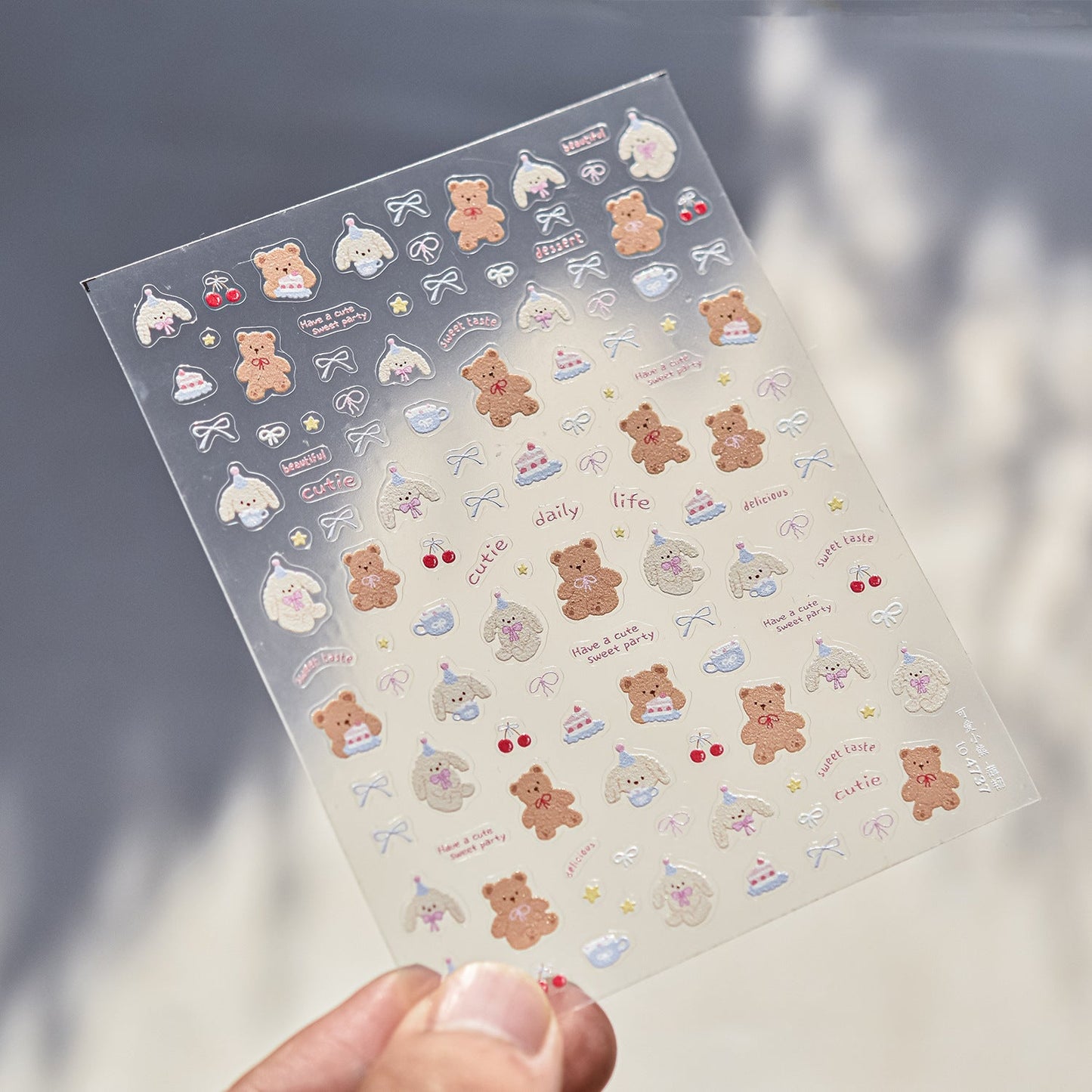 Hello Claws | Kitty And Bear Nail Deco Sticker