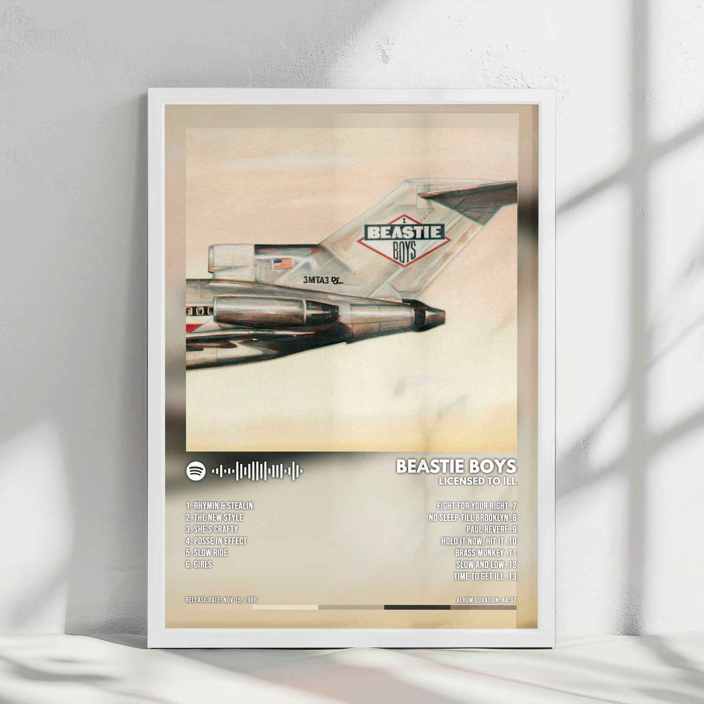 Beastie Boys "Licensed to Ill" Album Cover Poster - with Complete Tracklist