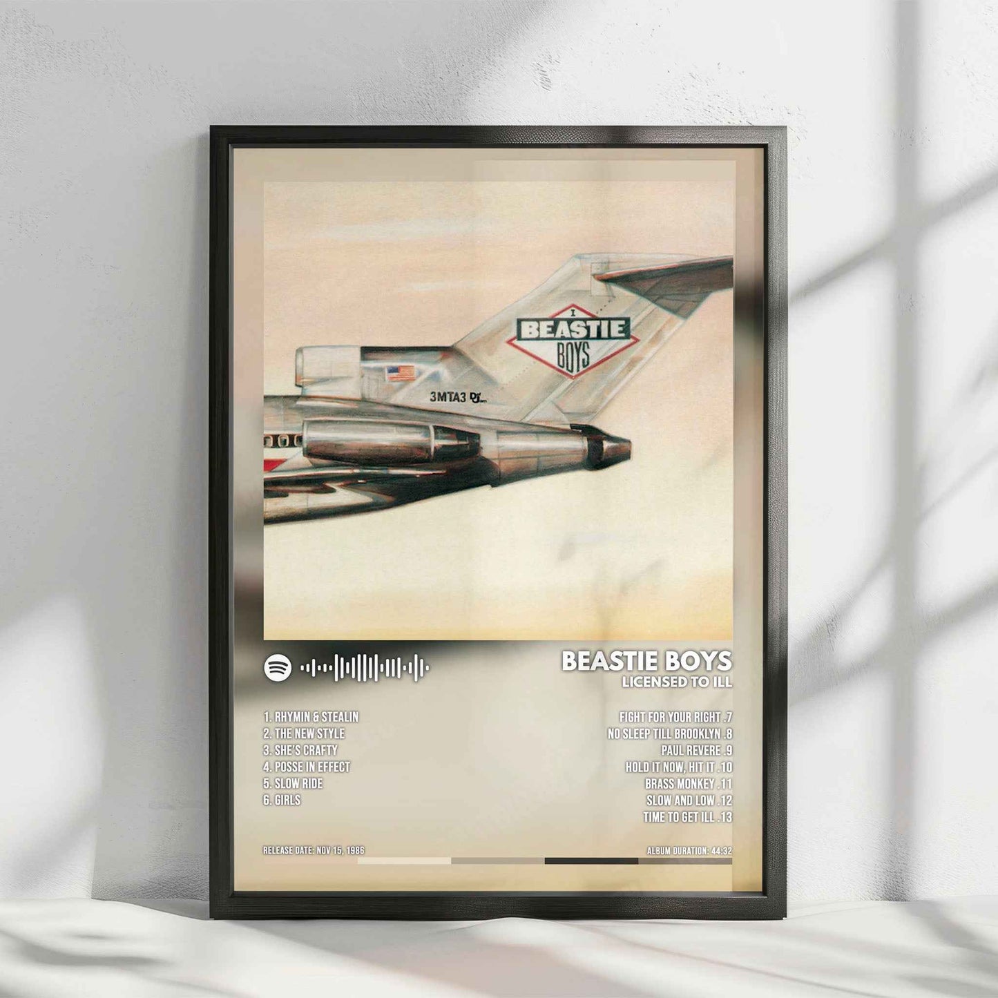 Beastie Boys "Licensed to Ill" Album Cover Poster - with Complete Tracklist