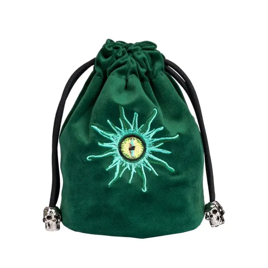 Beholder | Flannel Drawstring Dice Bag | Green