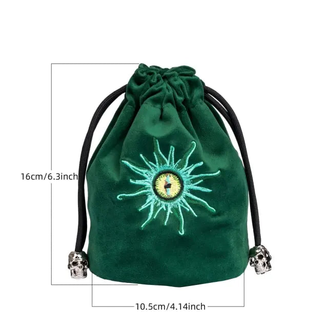Beholder | Flannel Drawstring Dice Bag | Green