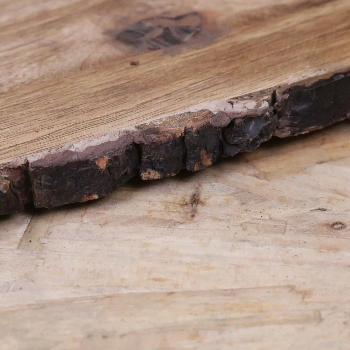 Bhimra Wooden Long Serving Board 101cm Bark Edge