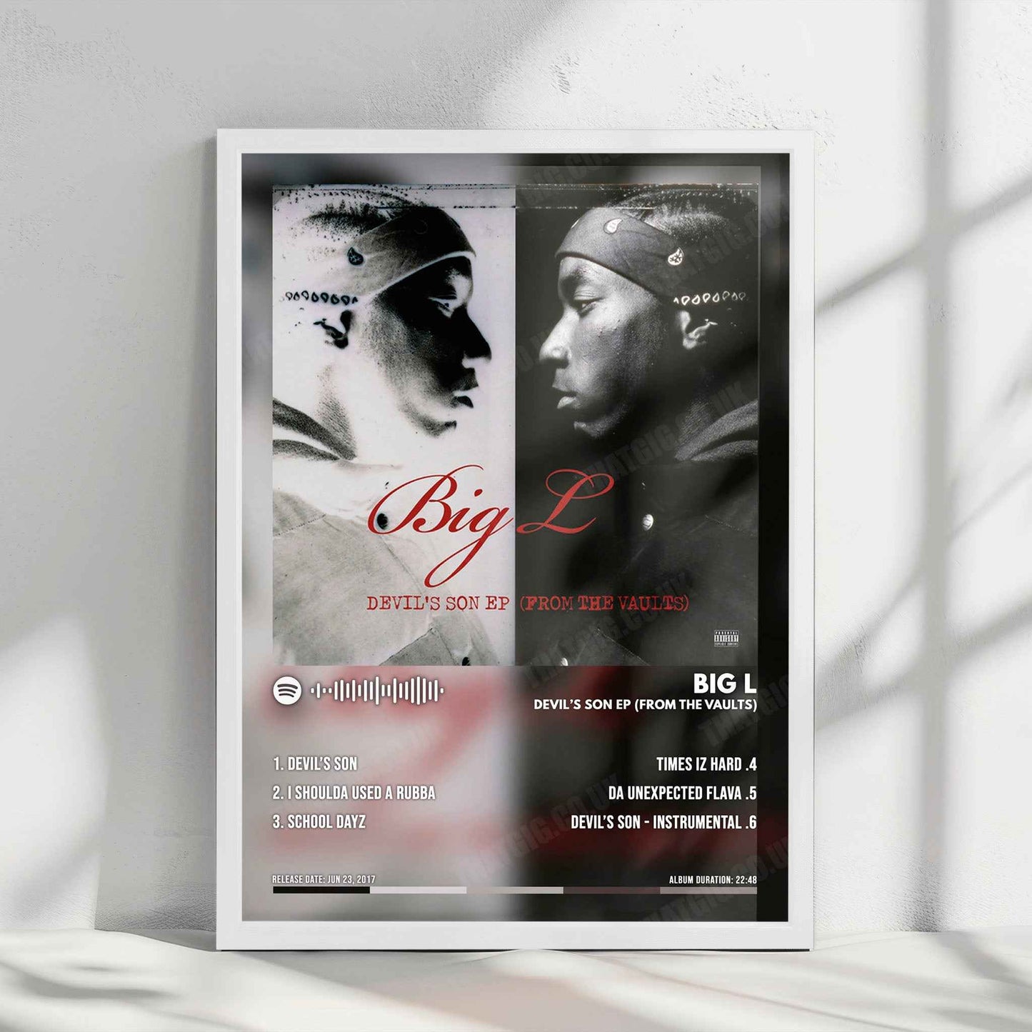 Big L "Devil's Son EP (From the Vaults)" Album Cover Poster - with Complete Tracklist