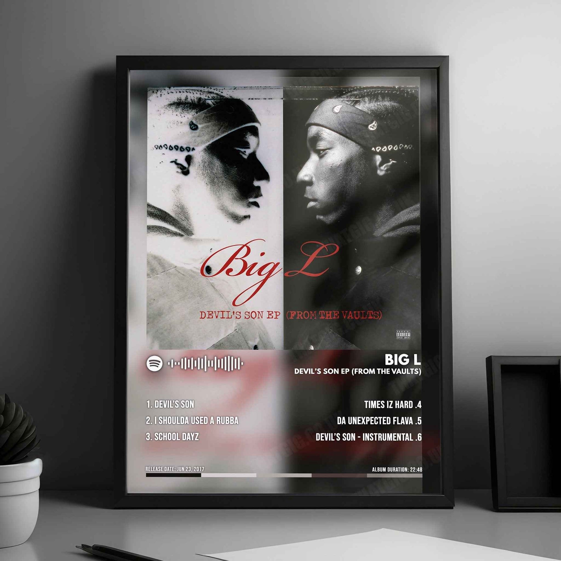 Big L "Devil's Son EP (From the Vaults)" Album Cover Poster - with Complete Tracklist