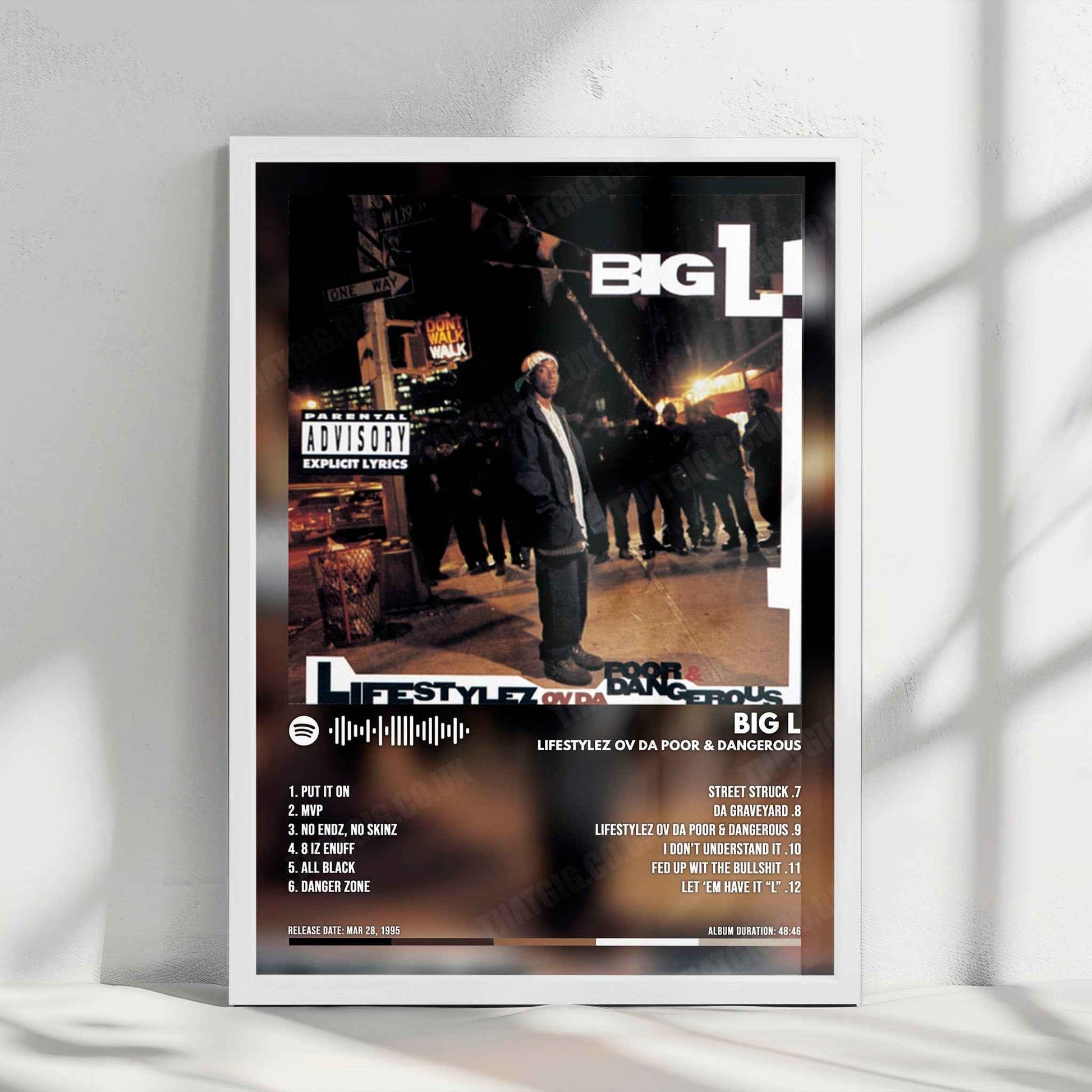 Big L "Lifestylez ov da Poor & Dangerous" Album Cover Poster - with Complete Tracklist