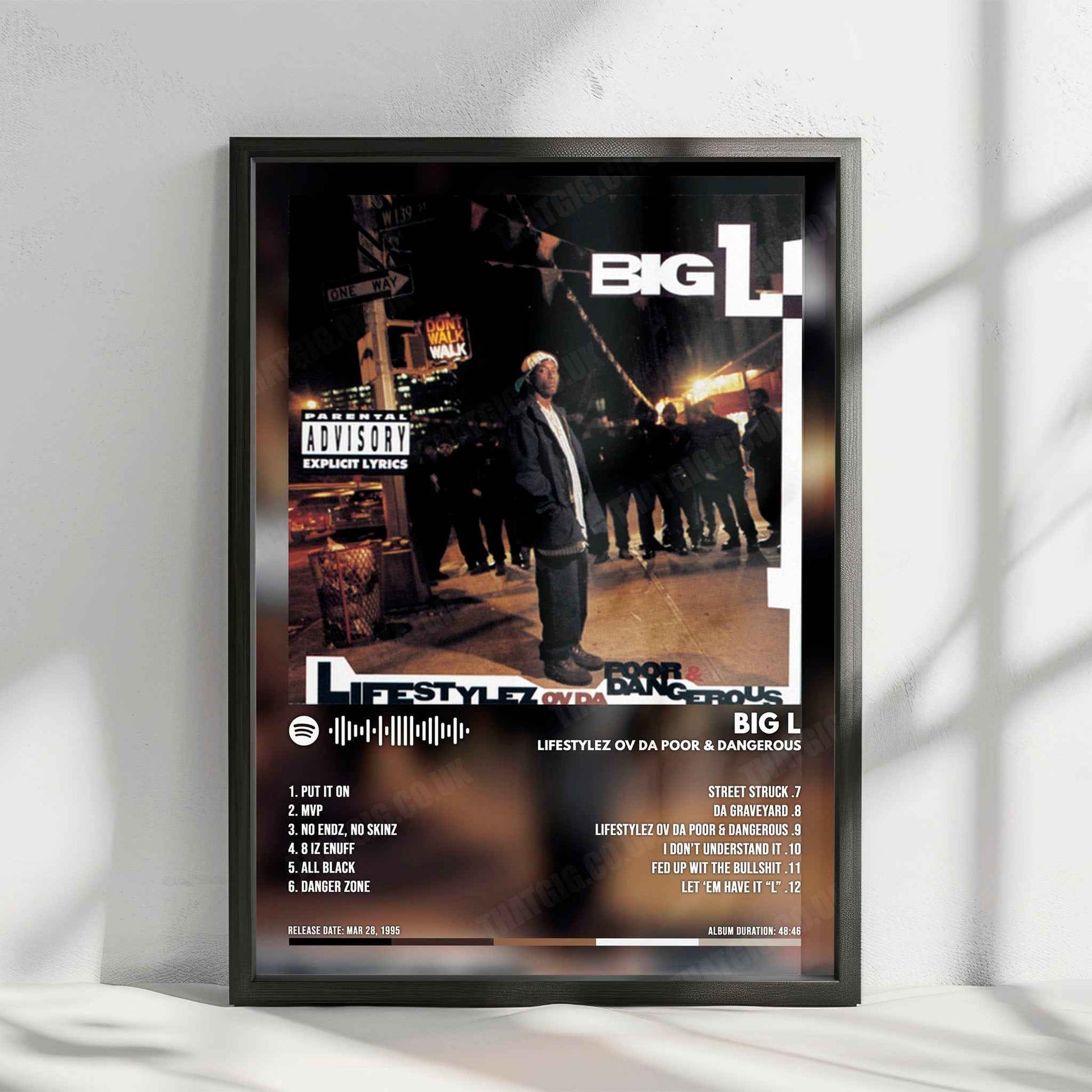 Big L "Lifestylez ov da Poor & Dangerous" Album Cover Poster - with Complete Tracklist