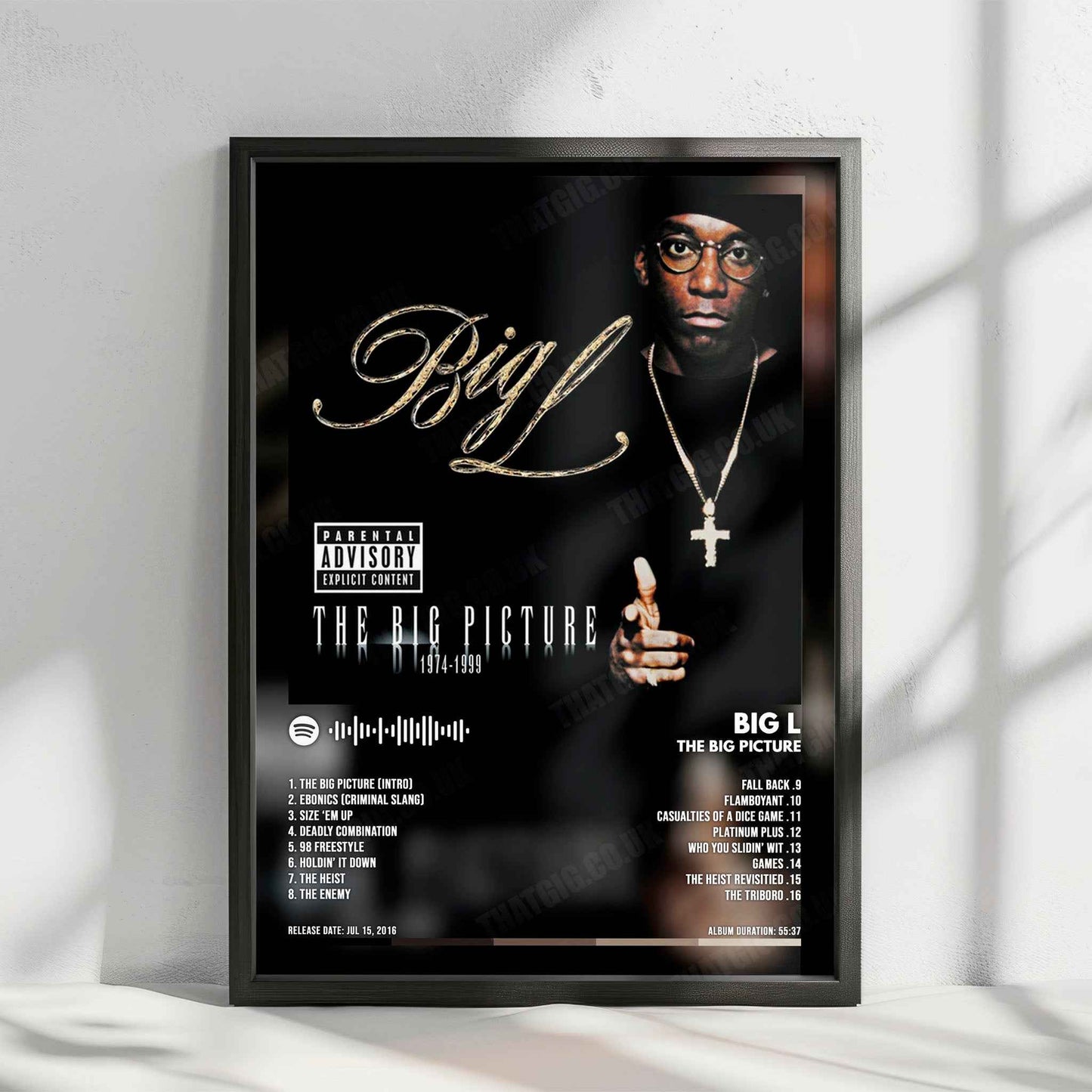 Big L "The Big Picture" Album Cover Poster - with Complete Tracklist