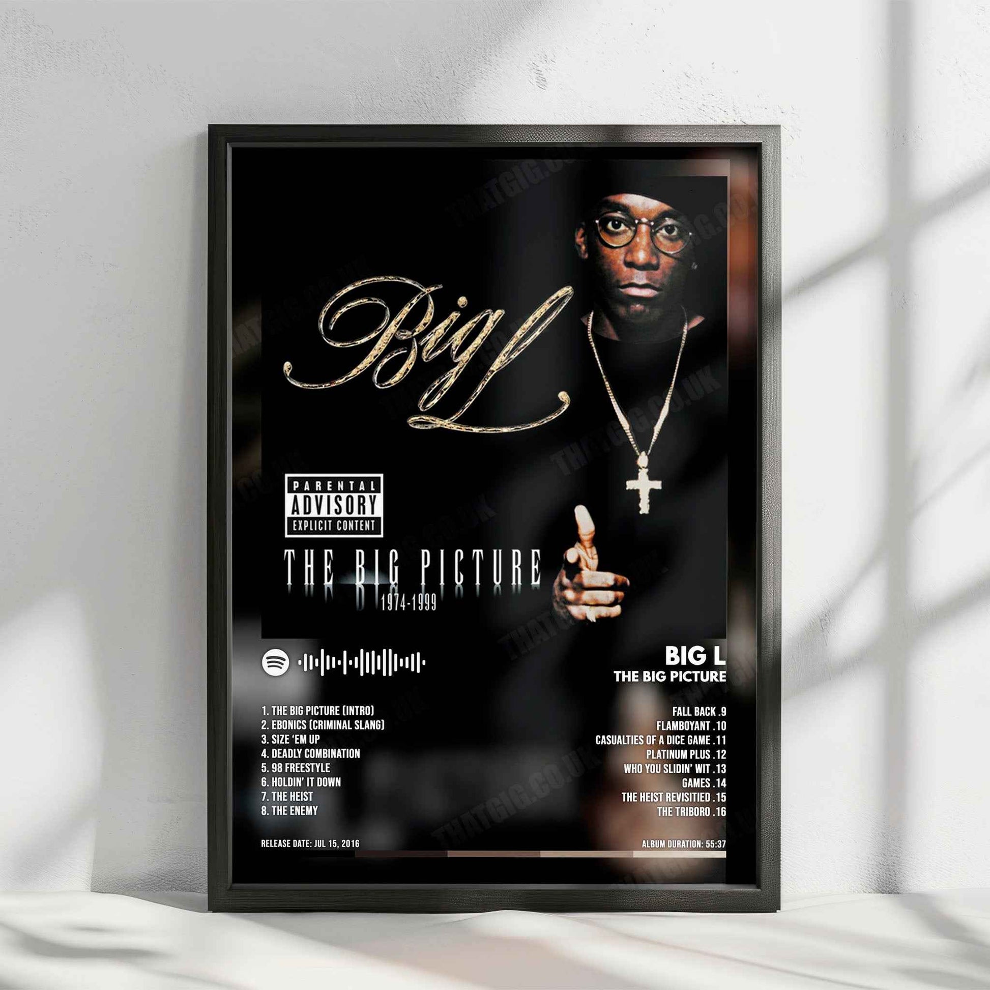 Big L "The Big Picture" Album Cover Poster - with Complete Tracklist