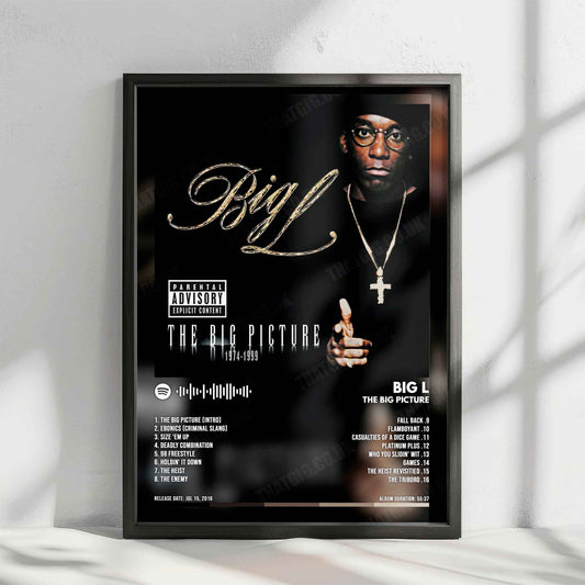 Big L "The Big Picture" Album Cover Poster - with Complete Tracklist