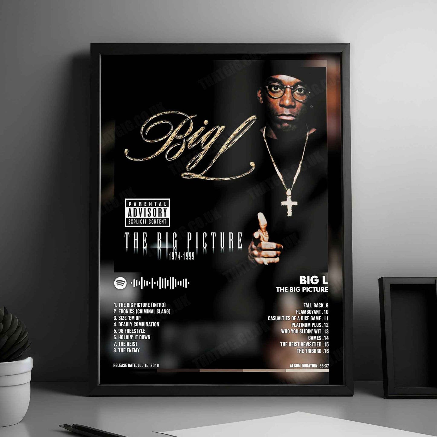 Big L "The Big Picture" Album Cover Poster - with Complete Tracklist