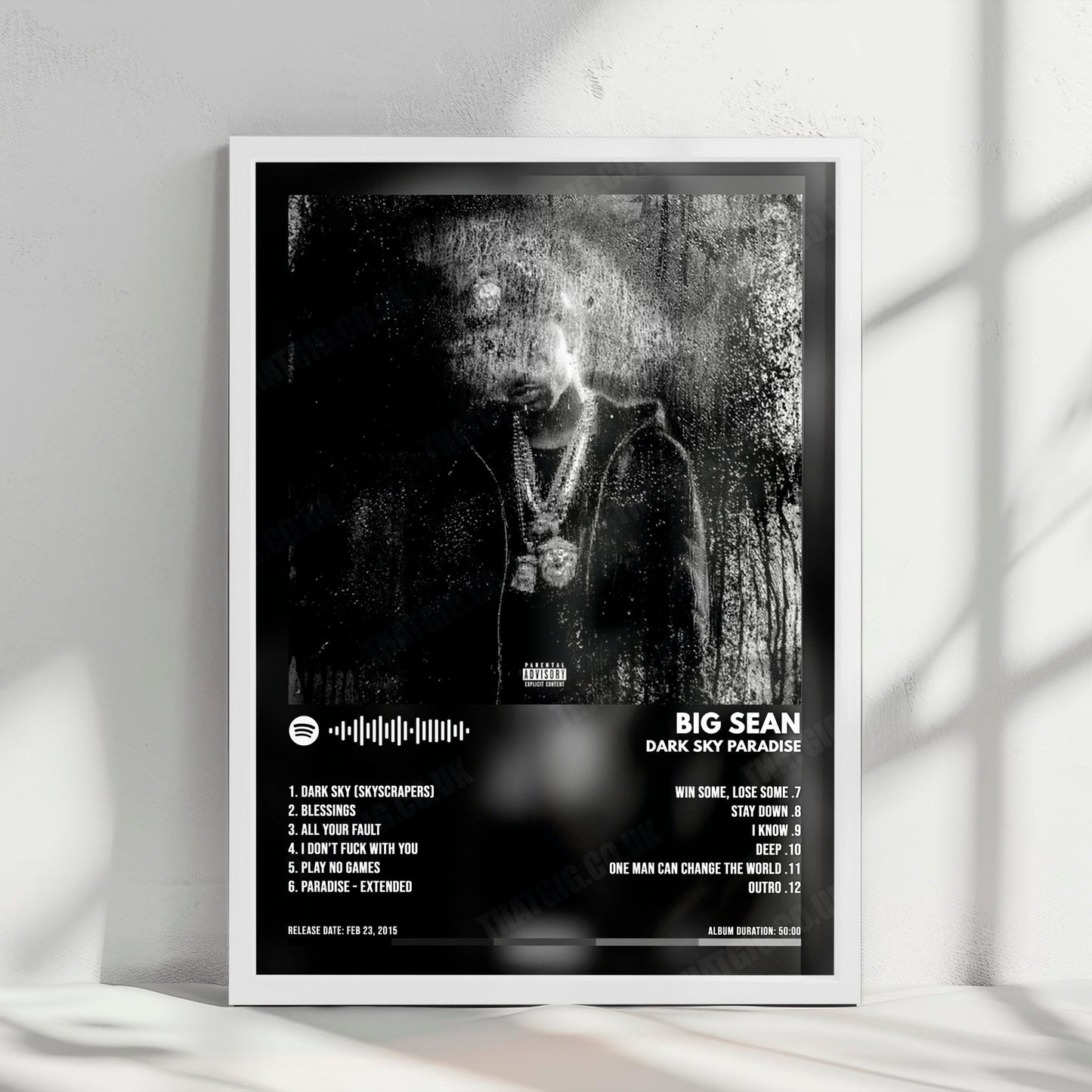 Big Sean "Dark Sky Paradise" Album Cover Poster - with Complete Tracklist